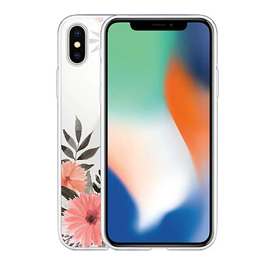 Avis Evetane Coque iPhone X/Xs silicone transparente Motif Fleurs roses ultra resistant