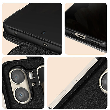 Avizar Coque pour Oppo Find N2 Flip Clapet avec Languette Magnétique  Noir pas cher