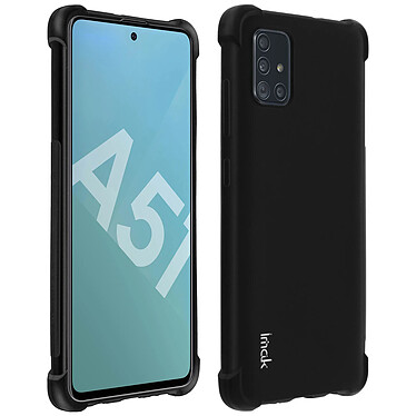 iMak Pack Protection pour Galaxy A51 Coque et Film Flexible Impact Protection  Noir