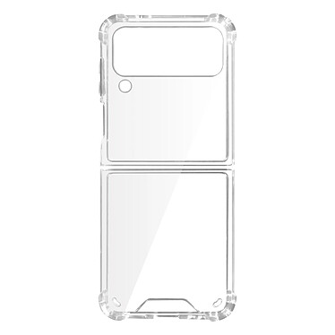 Avizar Coque pour Samsung Galaxy Z Flip 4 Silicone Souple Renforcés Fine Transparent