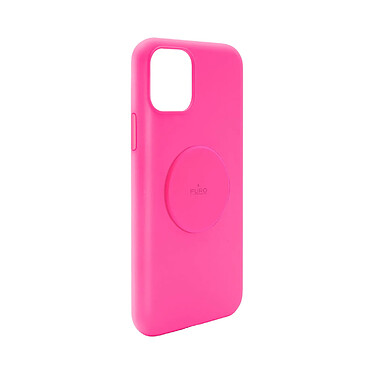 PURO Coque pour Apple iPhone 11 Série Icon en Silicone avec Plaque Métallique Fuchsia