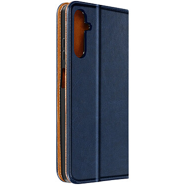 Avizar Housse pour Samsung A05s Cuir Véritable Clapet portefeuille Support Bleu Nuit