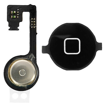 Avizar Bouton Home Complet avec nappe de connexion pour Apple iPhone 4S Noir