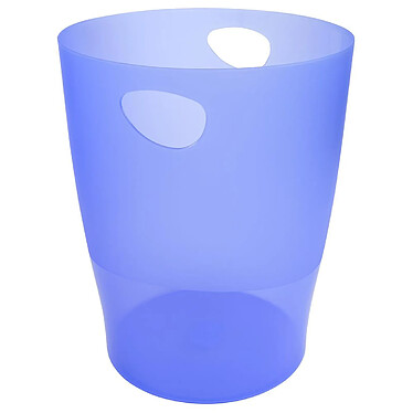 EXACOMPTA Corbeille à papier ECOBIN Linicolor bleu glacé transparent