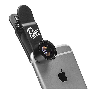 Pixter Objectif Fisheye Smartphones/Tablettes Angle 180° Clip de fixation  Noir