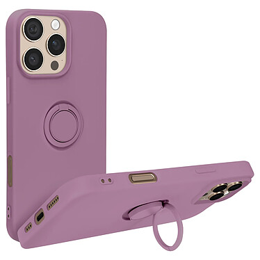 Avizar Coque pour iPhone 16 Pro Max Bague Support Silicone Flexible Violet