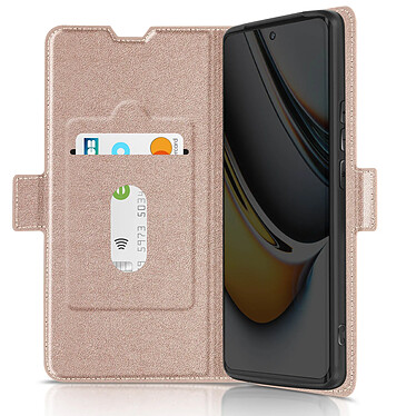 Avis Avizar Étui pour Realme 11 Pro et 11 Pro Plus Porte-carte Support Vidéo Design Fin  Rose Gold