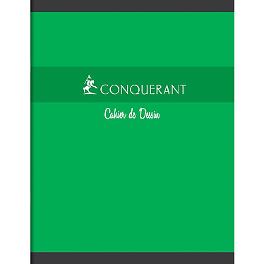 CONQUÉRANT Cahier de Dessin 17x22cm 16 pages 90g uni coloris aléatoire x 25 pas cher