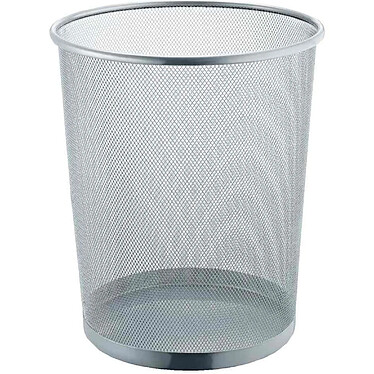 HELIT Corbeille à papier Mesh Métal H 28 cm 15 litres Argent