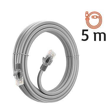 LinQ Câble Réseau Ethernet RJ45 Catégorie 6 Connexion Rapide Fiable 5m  Gris pas cher