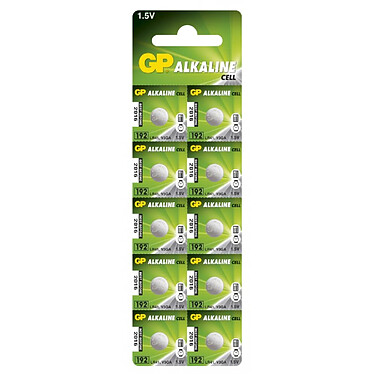 GP Batteries - Pack de 10 piles bouton - GP 192 - LR41 - V3GA