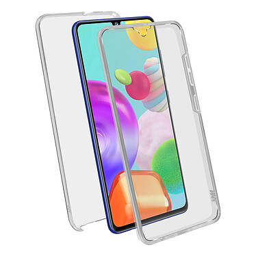 Avizar Coque Samsung Galaxy A41 Protection Arrière Rigide + Avant Souple - Transparent