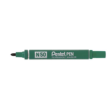 PENTEL Marqueur permanent N50 Pointe Ogive 2 mm Vert x 12