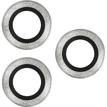 So Seven Protège-caméra pour Apple iPhone 15 Pro / 15 Pro Max Rings Antichoc Argent