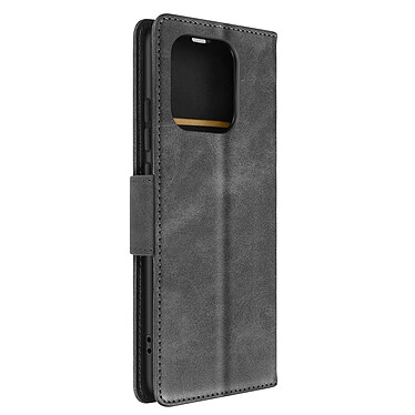 Avizar Étui Portefeuille Gris  pour Xiaomi Redmi 12C, série Bara Soft Leather