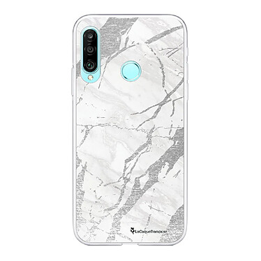 LaCoqueFrançaise Coque Huawei P30 Lite/ P30 Lite XL 360 intégrale transparente Motif Marbre gris Tendance