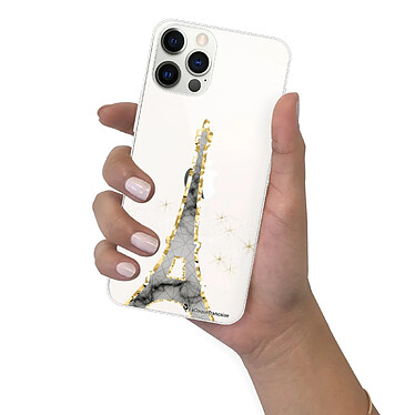 LaCoqueFrançaise Coque iPhone 12/12 Pro silicone transparente Motif Illumination de paris ultra resistant pas cher