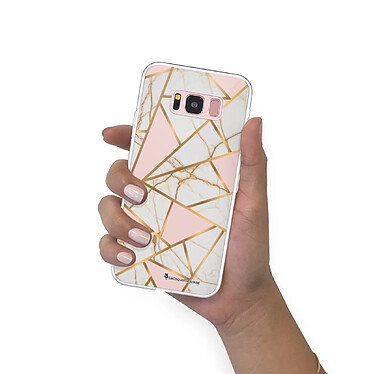 LaCoqueFrançaise Coque Samsung Galaxy S8 360 intégrale transparente Motif Marbre Rose Tendance pas cher