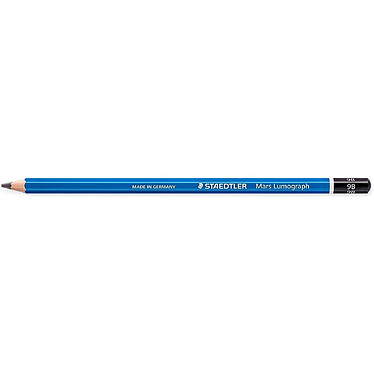 STAEDTLER Crayon Papier Mars Lumograph 100 Mine 2 mm Bleu 9B x 12