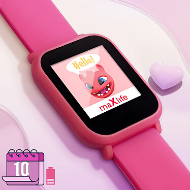 Acheter Maxlife Montre Connectée pour Enfants Suivi Santé Contrôle Musique Bluetooth Fuchsia