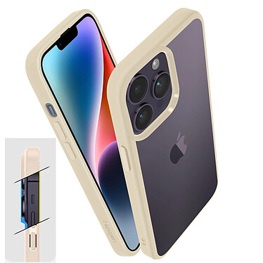 Acheter Spigen SGP Coque Spigen iPhone 14 Pro Max Dos Transparent Contour Beige Antichoc Série Ultra Hybrid