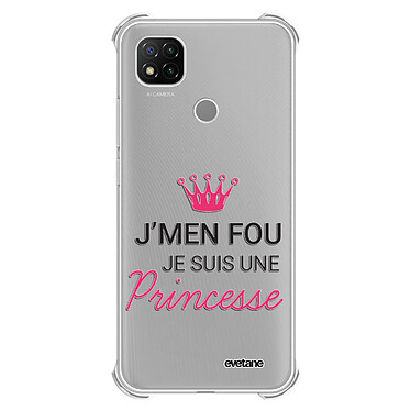 Evetane Coque Xiaomi Redmi 9C anti-choc souple angles renforcés transparente Motif Je suis une princesse