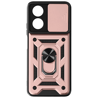 Avizar Coque pour Oppo A58 Bague Support Cache caméra coulissant Rose Champagne