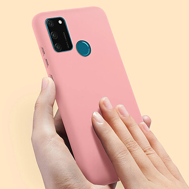 Avizar Coque Honor 9A Silicone Semi-rigide Finition Soft Touch Rose pas cher