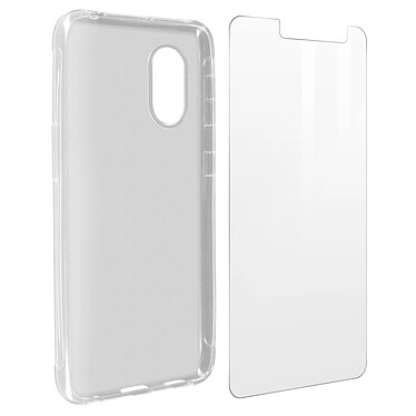 Avizar Coque Samsung Galaxy Xcover 5 Souple et Film Verre Trempé 9H transparent