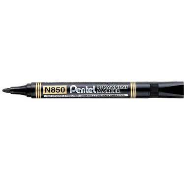 PENTEL Marqueur permanent N850 pointe ogive 1,5mm noir x 12