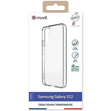 Avis Muvit Coque pour Samsung Galaxy S22 Recyclée Transparent