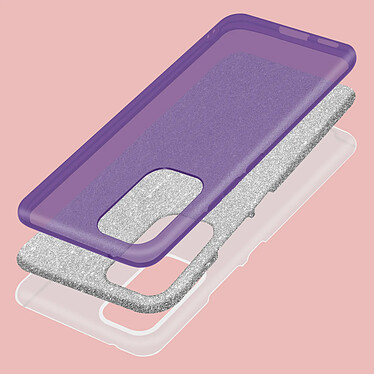 Avis Avizar Coque pour Samsung Galaxy A53 5G Paillette Feuille Amovible Silicone Semi-rigide  violet