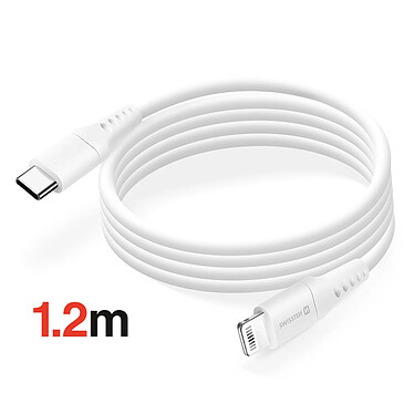 Acheter Swissten Chargeur GaN USB C 35W Ultra Rapide Compact avec Câble Lightning 1.2m Blanc