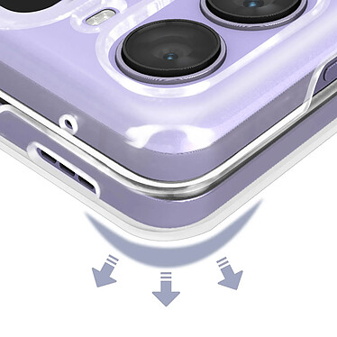 Acheter Avizar Coque pour Oppo Find N2 Flip Dos Rigide Coins Bumper Fine Légère  Transparent