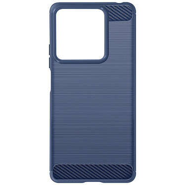 Avizar Coque pour Xiaomi Redmi Note 13 5G Flexible Effet Carbone et Brossé Bleu