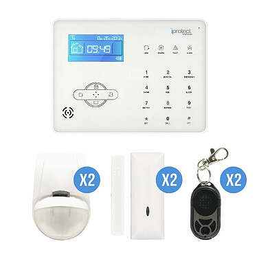 Iprotect Evolution - Kit Alarme maison RTC 04 avec centrale tactile