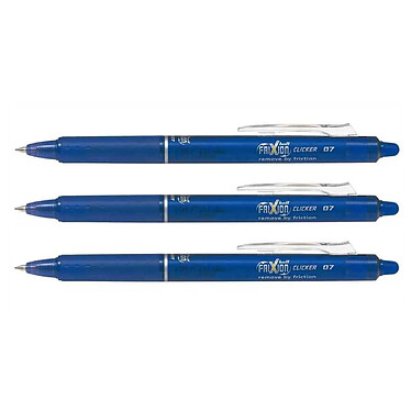 PILOT Stylo roller rétractable Frixion Ball Clicker 0,50 mm Bleu x 3