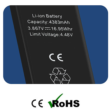 Acheter Clappio Batterie sans BMS pour iPhone 15 Plus 4383mAh Sans message d'erreur Noir