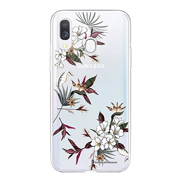 LaCoqueFrançaise Coque Samsung Galaxy A40 360 intégrale transparente Motif Fleurs Sauvages Tendance