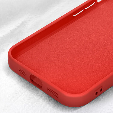 Avis Avizar Coque Silicone pour iPhone 15 Caméra Protégée Doux au Toucher  Rouge