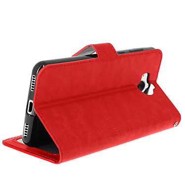 Avizar Housse Huawei Y6 2017 Etui Folio Portefeuille Fonction Support - Rouge pas cher