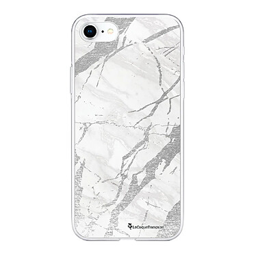 LaCoqueFrançaise Coque iPhone 7/8/ iPhone SE 2020 360 intégrale transparente Motif Marbre gris Tendance