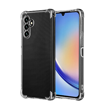 Evetane Coque Samsung Galaxy A34 Anti-Chocs avec Bords Renforcés en silicone transparente Motif