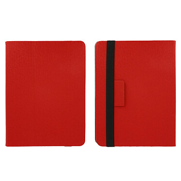 Avizar Housse Tablette 10'' Étui Clapet Accroche grappins Support vidéo - Rouge