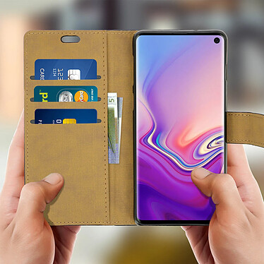 Avis Avizar Housse Samsung Galaxy S10 Etui Portefeuille Protection Folio Stand Vidéo - Noir