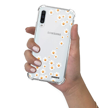 Evetane Coque Samsung Galaxy A50 anti-choc souple angles renforcés transparente Motif Marguerite pas cher