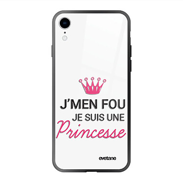 Evetane Coque en verre trempé iPhone Xr Je suis une princesse