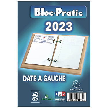 EXACOMPTA Bloc-pratic éphéméride 120 x 82 mm date à gauche x 50