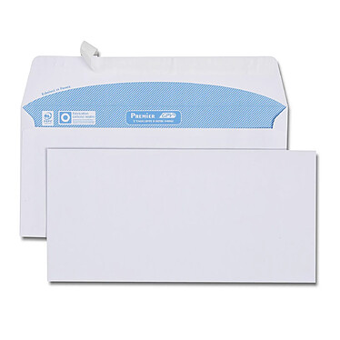 GPV Étui de 100 enveloppes blanches DL 110x220 80 g/m² bande de protection