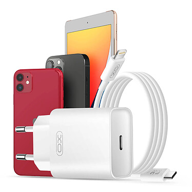 Avis XO Chargeur Secteur USB-C Power Delivery 20W avec Câble iPhone Lightning Blanc